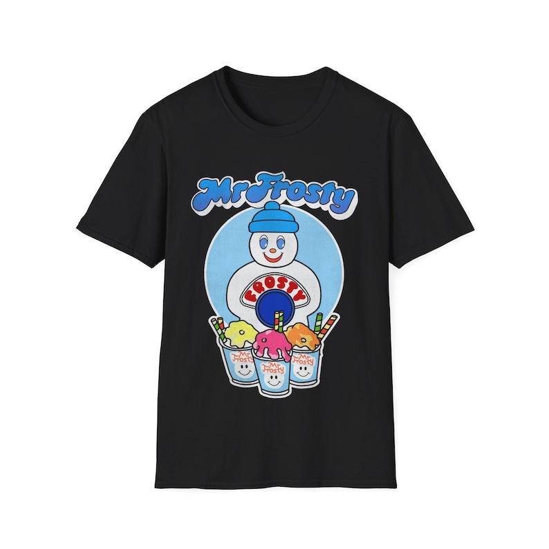 Mr Frosty T-Shirt – Retro 80s Toy Nostalgia Ice Drink Tee 100