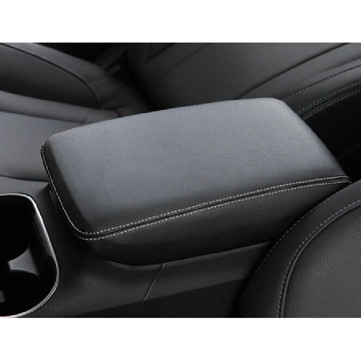 For Subaru Outback 2020-2023 Black Leather Middle Console Armrest Box Cover Trim
