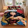 3pcs Wonder Woman, Superhero Cover Set,Soft Comfortable Duvet Cover,Guest Room (1*Duvet Cover + 2*Pillowcases, Without Core) Yy251024092