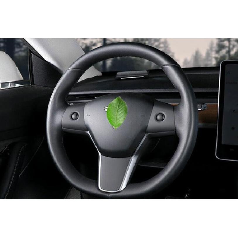 Fit For Tesla Model 3 2017-21 Matte Black Steering Wheel Button Frame Trim 3PCS