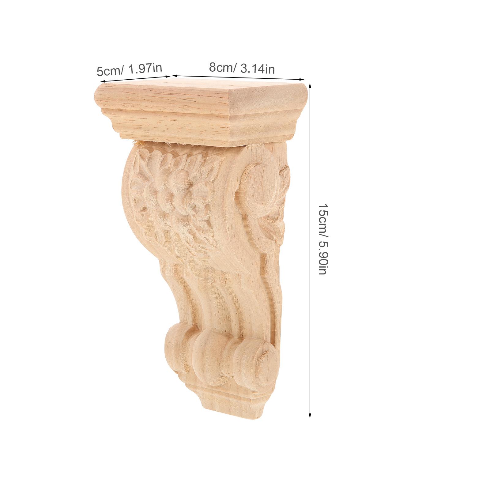 Wooden Corbel Wood Carving European Style Decorative Bracket For Home Interior Exterior Wall Ceiling Decoration Craft