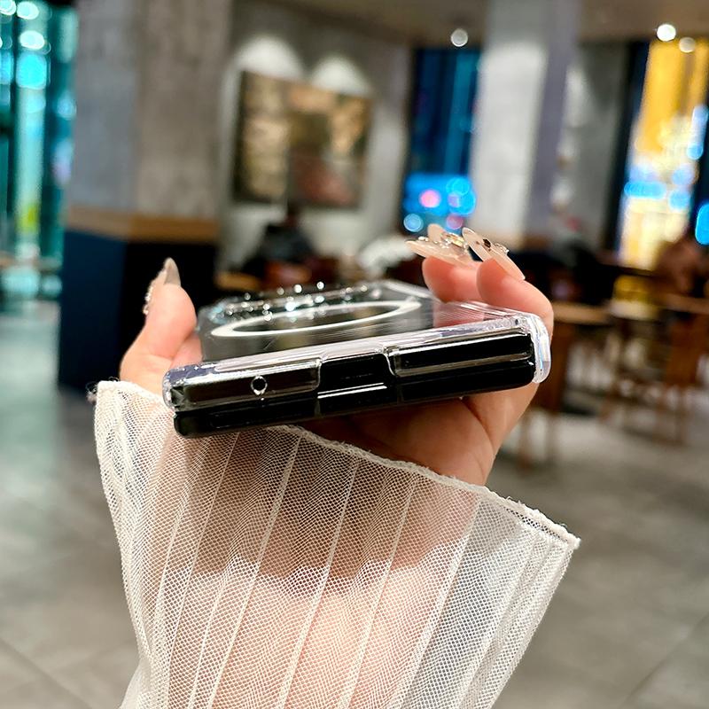 For VIVO X Fold 3 Pro Case Transparent Slim Magnetic wireless charging Protective Back Cover For VIVO X Fold3 3Pro Phone Shell