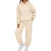 Dame 2-delers antrekk Hettegenser Sweatsuit sett Oversized sweatshirt Baggy høstmote joggebukser med lommer