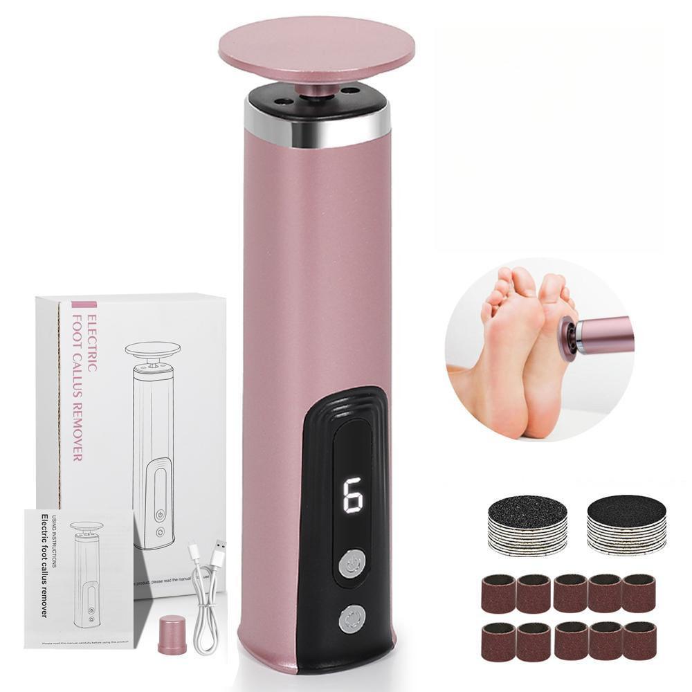 Elektrisk fotfil 2 i 1 Fot- och hand elektriska verktyg Polerade och släta glänsande tånaglar Elektrisk förhårdnadsborttagare Pedikyrfil Fotvårdsverktyg