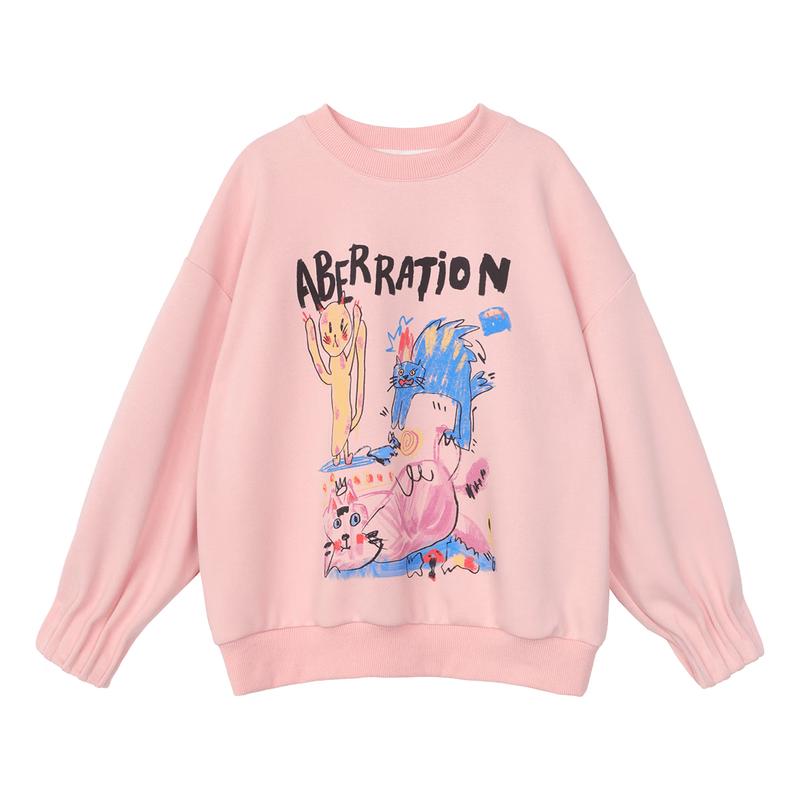 LUSON Girls  Cartoon Long Sleeve Hoodie 150