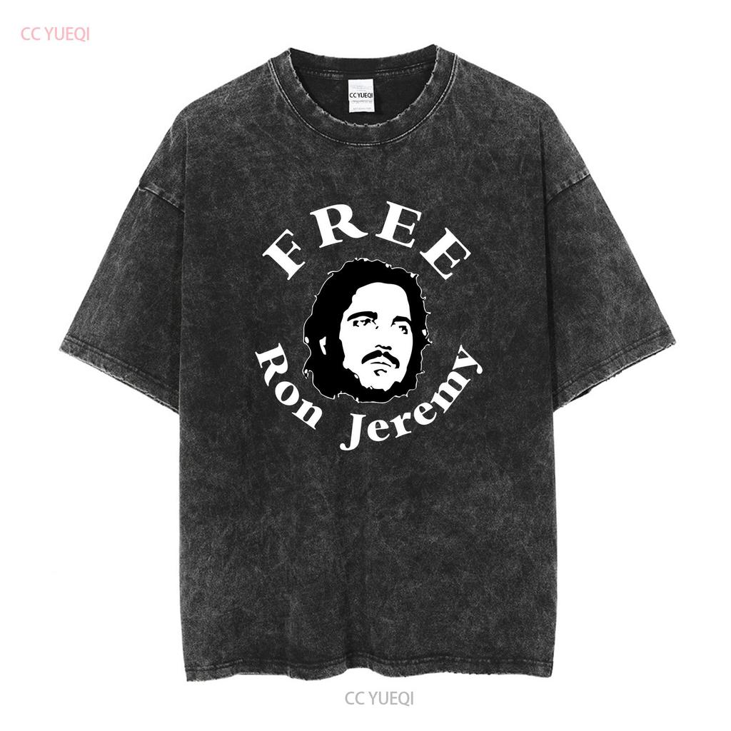 Kostenloses Ron Jeremy Lustiges T-Shirt tee PornStar XXX vintage Gewaschen Atmungsaktiv Stilvoll Streetwear Oberteil Für Den Täglichen Gebrauch Bequem