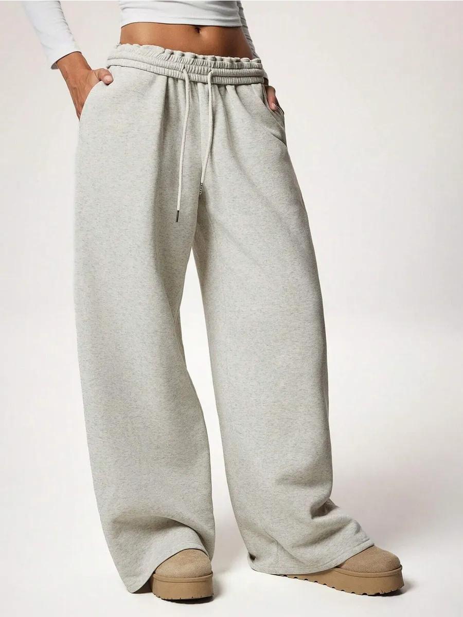 

Plush Loose Wide,leg Sports Casual Pants For Men And Women XXL