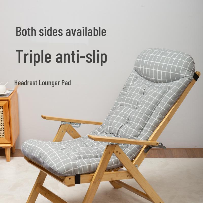 Winter Lounge Chair Cushion: Thick, Soft Seat & Backrest Support for Extended Sitting
