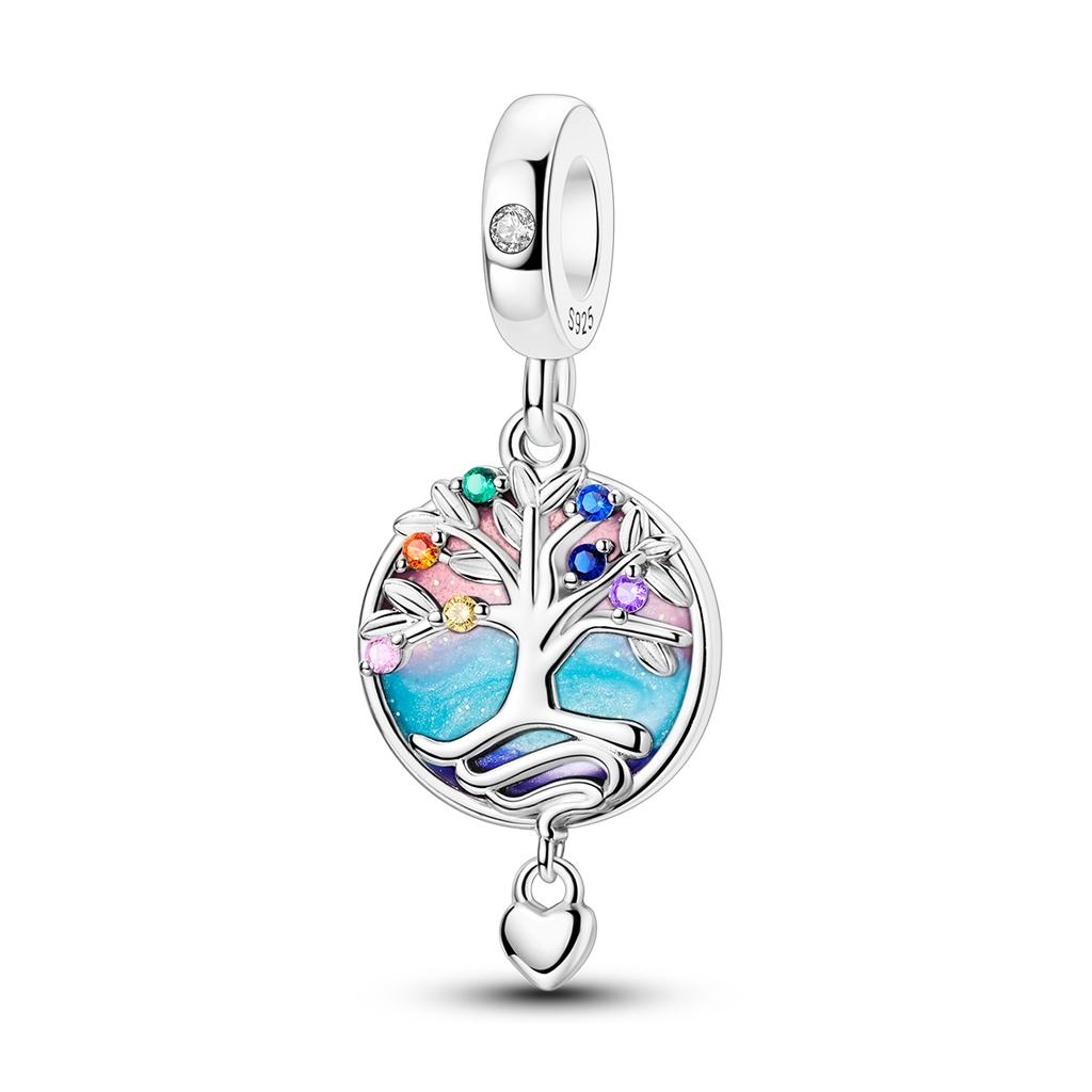 Classic Copper Metal Family Tree of Life Pendant Bead Component Charm Bead Components Bead Components Jewellery Compatible With Authentic Original