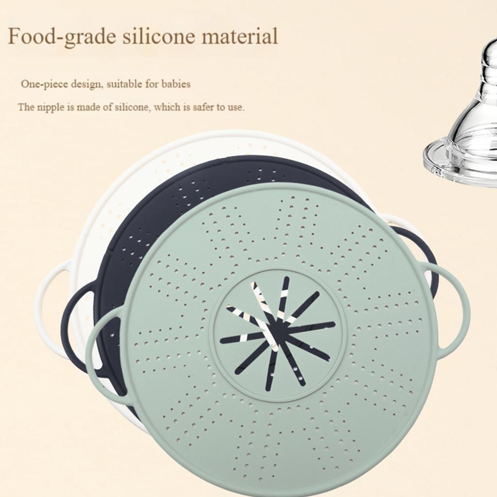 11in Silicone Foldable Splash Guard Dishwasher Safe Non-Stick Oil Splatter Guard Multi-Use Splatter Screen for Everyday Cooking