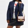 Coach Idol 21 Metal Logo Chain Shoulder Strap Signature Canvas And Leather Crossbody Bag Small Women Handbags Natural CAM11-B4NP