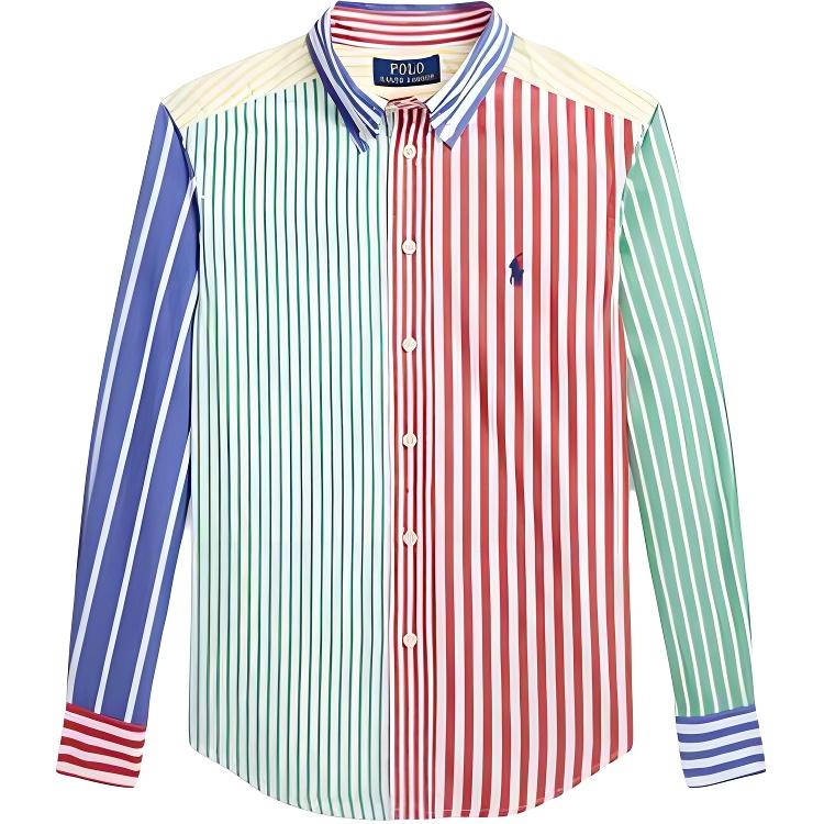 

Рубашка Polo Ralph Lauren Ss25 в полоску однобортная с длинным рукавом синяя детская CWPOWOVY6820538-999 M