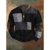 Men S Half Zip Stand Collar 3d Print Fleece Loose Sweatshirt