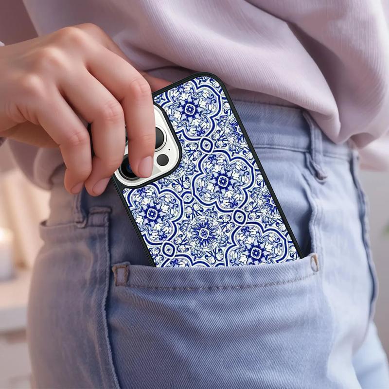 Moroccan Ancient Floral Tiles Phone Case For iPhone 17 Air 15 16e 14 13 Pro Max Coque 12 11 Pro Max PLUS cover