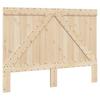 Vidaxl Bed Frame with Headboard, 140X200 Cm, Solid Pine Wood