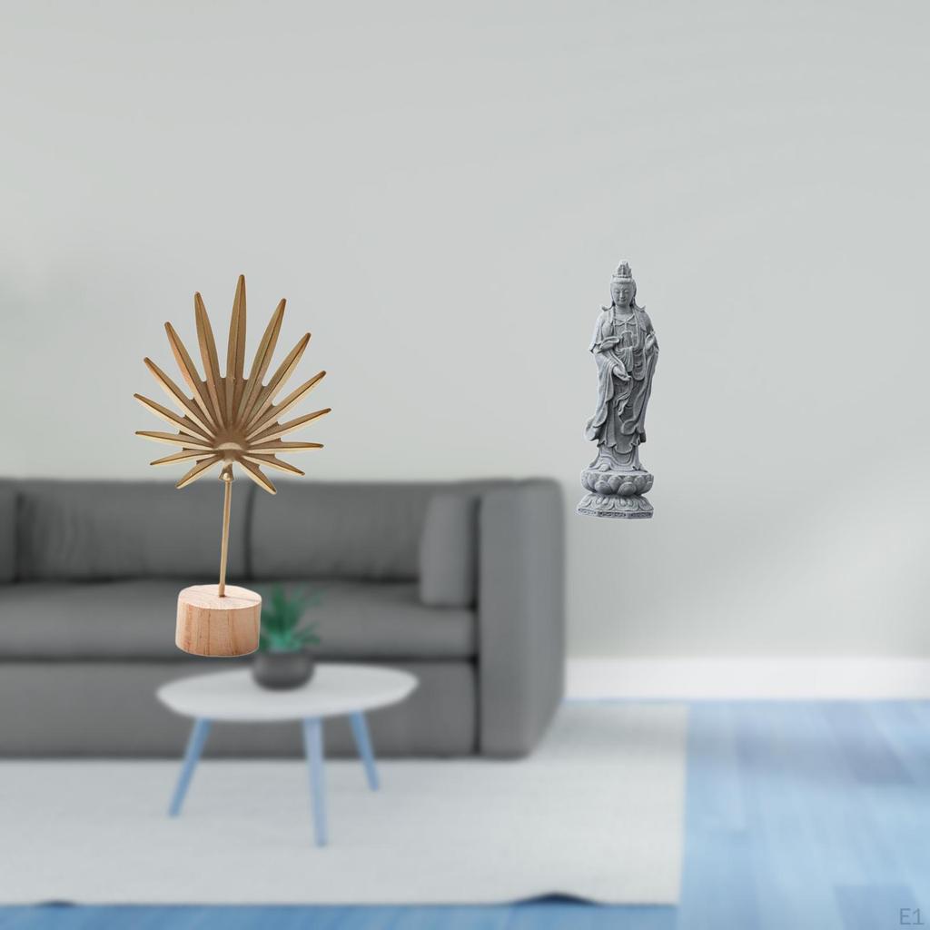 Nordic Abstract Metal Shaped Figurine Sculpture Creative Ornament for Table Party Home with Guan Yin