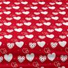 1 Simple Modern Heart-Shaped Printed Matte Fitted Sheet, Bedroom Printed Bed Cover, Bedding (Excluding Pillowcases)