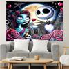 The-Nightmare-Before-Christmas Print Tapestry, Backdrop, Easy Setup, Ideal for Bedroom, Office & Living Room, with Aesthetic Wall Hanging Decor.