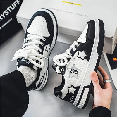 Pánské všestranné prodyšné s tlustou podrážkou ležérní hvězdné tenisky skateboardové boty designové pohodlné odolné proti opotřebení na chůzi tenis