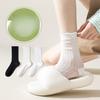 Stacked Socks, Summer Thin Socks, Pure Cotton, Spring And Autumn, Gray Ballet Style With Small Leather Shoes Stockings