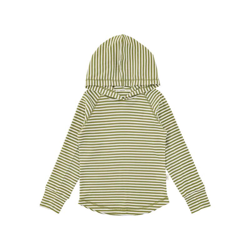 Girls  Lyocell Hooded Striped Long-Sleeve T-Shirt 150