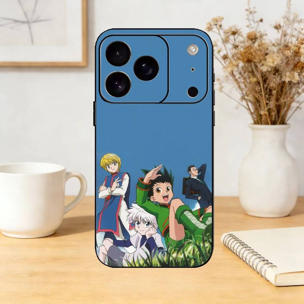 Gon & Killua Hunter X Hunter Phone Case For iPhone 17,16,15,14,13,12,11 Plus,Pro,Max,Mini Silicone black Soft Cover