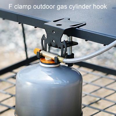 Gastankhaken für Campingtische Schwerlast-Haken mit Tischklemme Kocher-Tankhängehaken für BBQ Camping Picknick