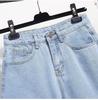 Summer 2026 Women's High-Waisted Denim Shorts - Loose, Slimming, Trendy Korean Style with Wide-Leg Rolled Hem.