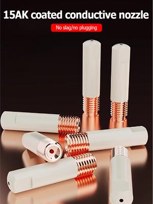 15AK Welding Contact Tips New Coating Protect 25mm M6 Gas Nozzle Tip 0.8mm-1.2mm MIG Welding Torche Welding Tool Parts