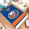 NHL Islanders Logo On Blue Rug Patterned Carpet, Non Slip Mat Suitable for Living Room and Bedroom Sofas