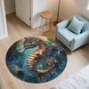 Seahorse,Round Area Rug,Carpet Rug for Living Room Bedroom Sofa Playroom Decor,Non-slip Floor Mat