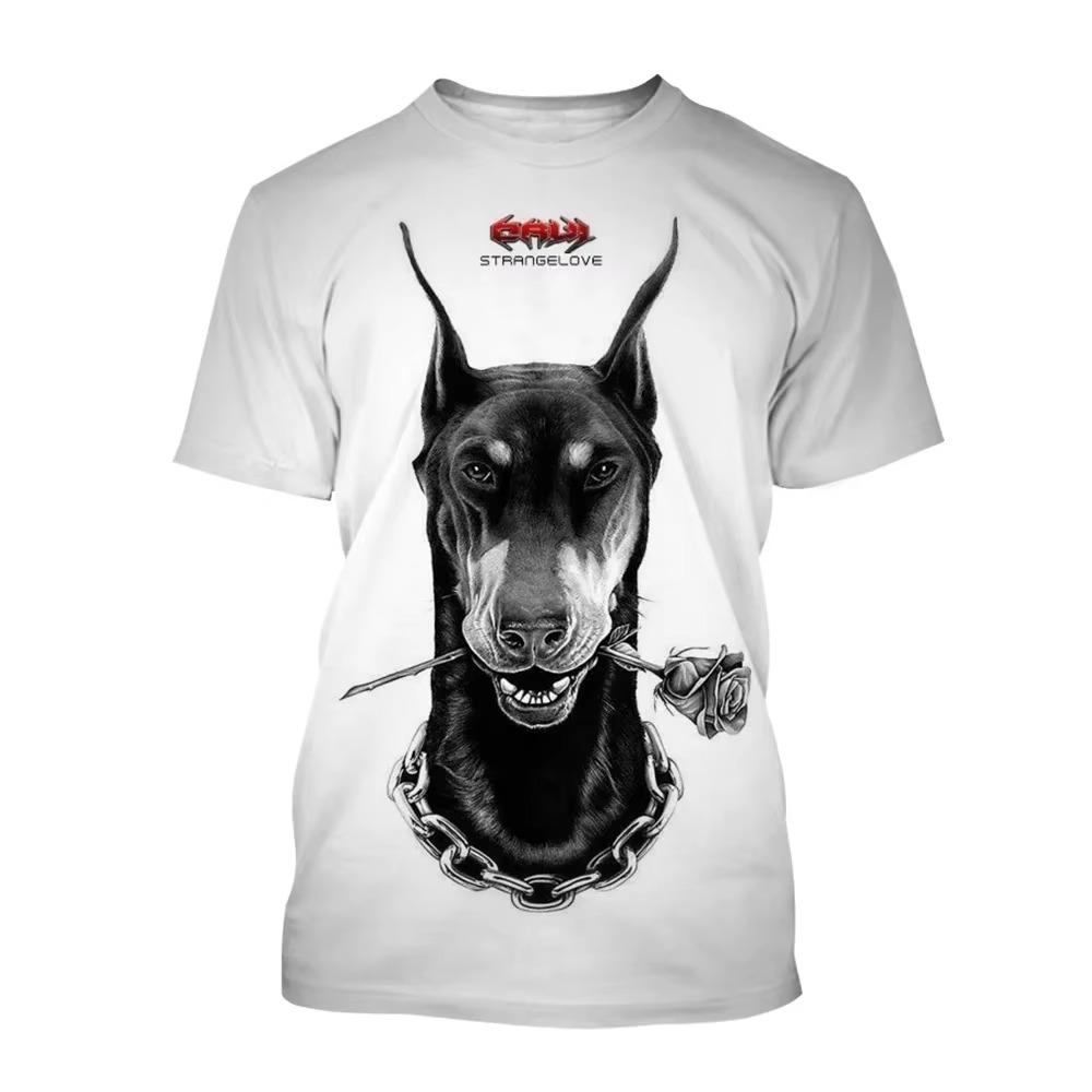 Summer Fashion Fun Animal Dog Pattern T-Shirt New Trend Casual 3D Printed Crew Neck Short Sleeve Top