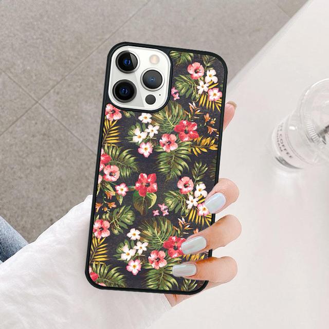 Retro Tropical Floral Flowers Cover For iPhone 17 Air 15 16 14 13 12 Pro Max 11 Pro Max Plus Phone Case Coque