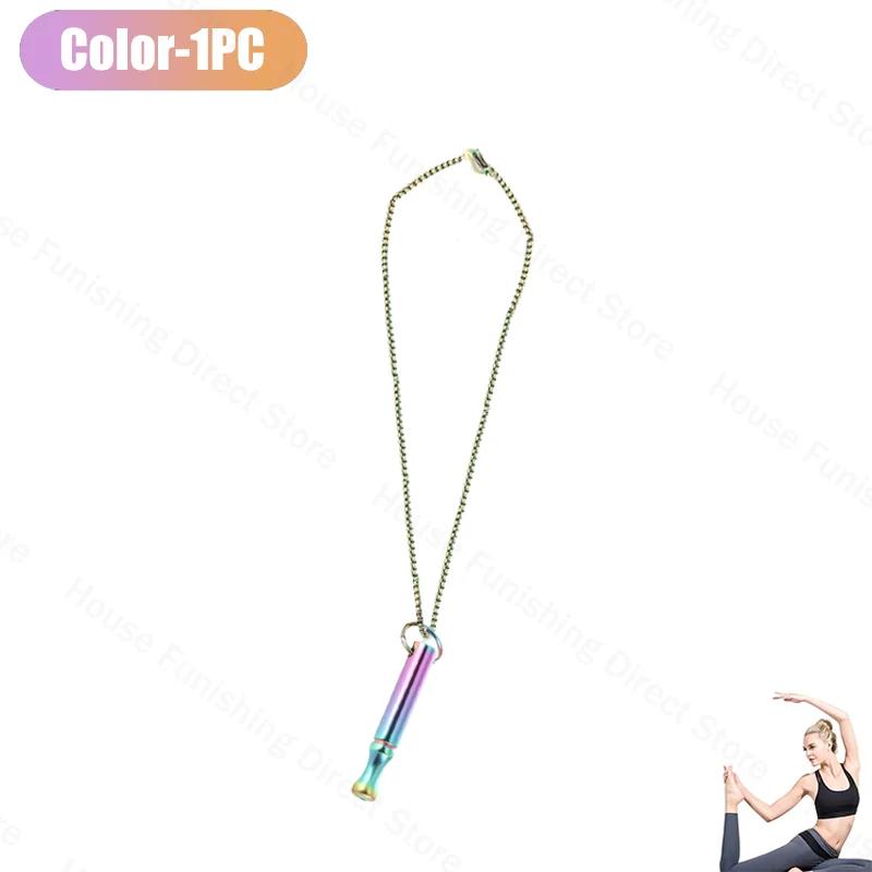 2025 New Necklace Meditation Breathing Stainless Steel Whistle Pendant Anxiety Relief Decompression Necklace Jewelry Accessories