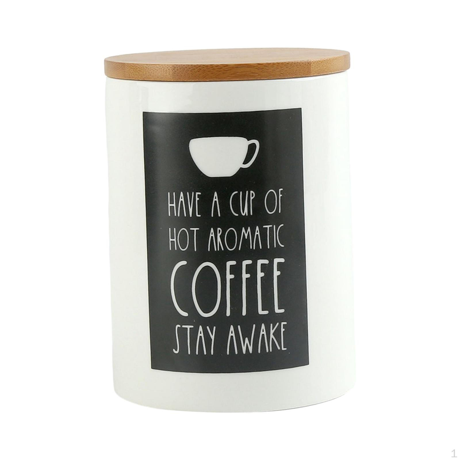 Elegant Ceramic Kitchen Canister Set with Sealed Lid Style A