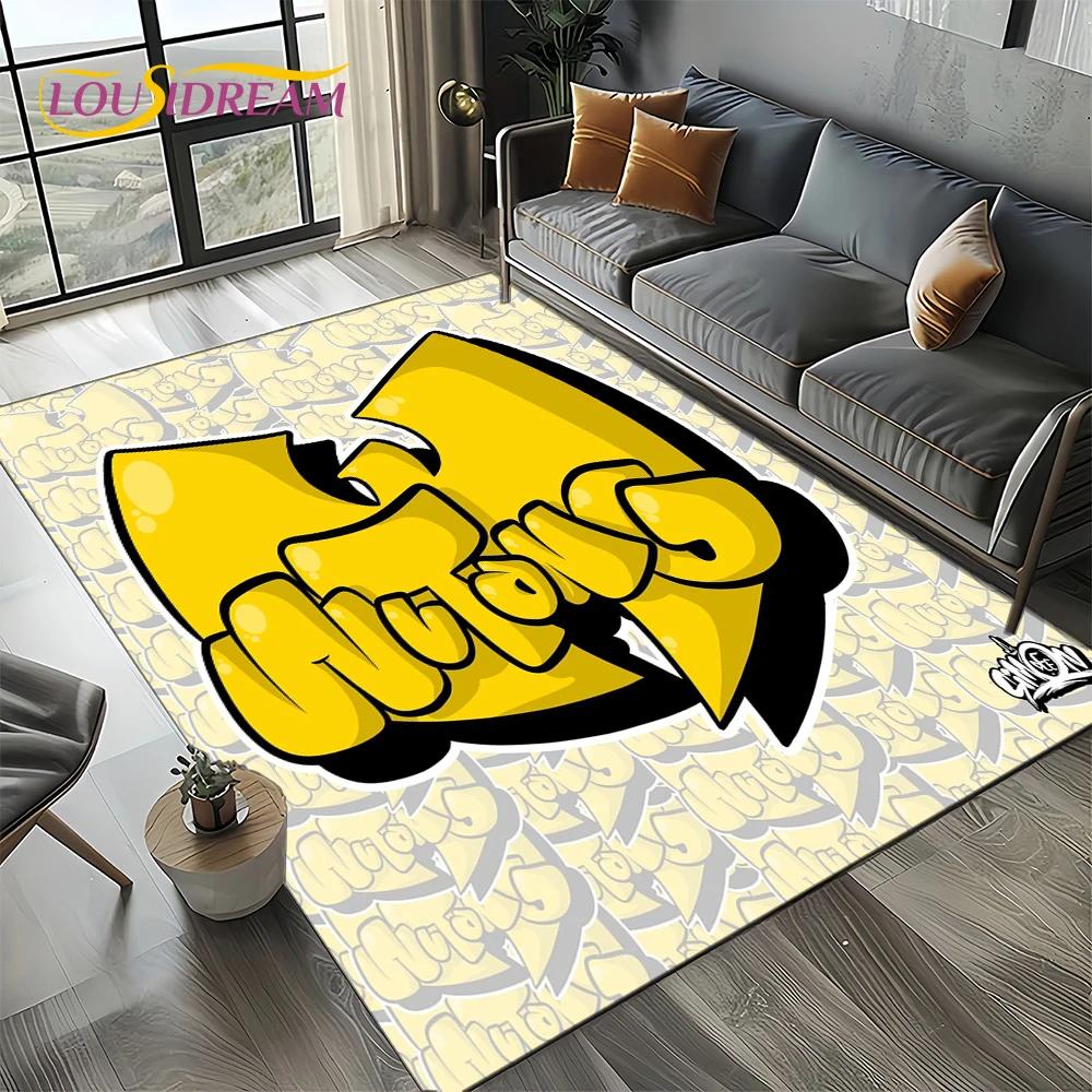 3D Wu T-TANG Clans Hip Hop Sign Rap Carpet Rug for Bedroom Living Room Home Sofa Decoration,Children Play Large Decor Floor Mat