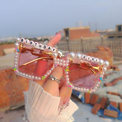 Sunglasses Box Wedding Glasses Birthday Party Female Pearl Sunglasses