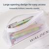 Simple Transparent Mesh Pencil Bag Three-dimensional Triangular Stationery Bag for Men and Women