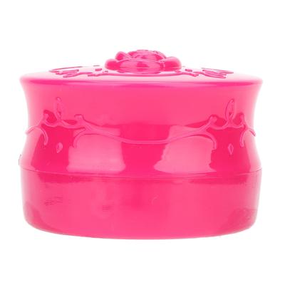 Vintage Rose Empty Makeup Loose Powder Dispenser Box Cosmetic Case with Powder Puff Rose Red
