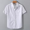 Men's Summer Business Casual Linen Short-Sleeve Shirt