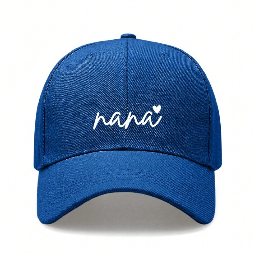 Nana Graphic Print Baseball Cap - Adjustable Polyester Sun Protection Cap For Casual Outdoor Sports Travel Beach Vacation