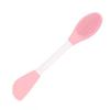 Double Ended Facial Mask Brush Soft Head Massaging Silicone Knife Shaped Facial Mask Brush Light Pink