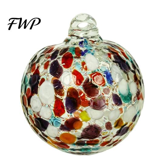 Colorful Holiday Tree Decorations Hand Blown Glass Ball Ornament, Christmas Hanging Decoration Decorative Spheres for Tree, Window, Patio, Garden,