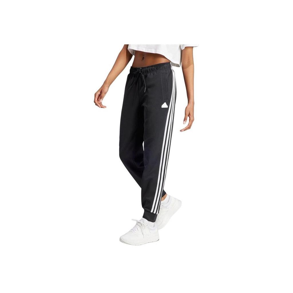 Adidas Three-Stripe Color-Block Logo Knit Joggers Women Bottoms Black IT6339