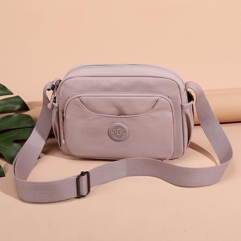 Women's Multi-Layer Shoulder Bag Solid Color Crossbody Bag Mother Bag