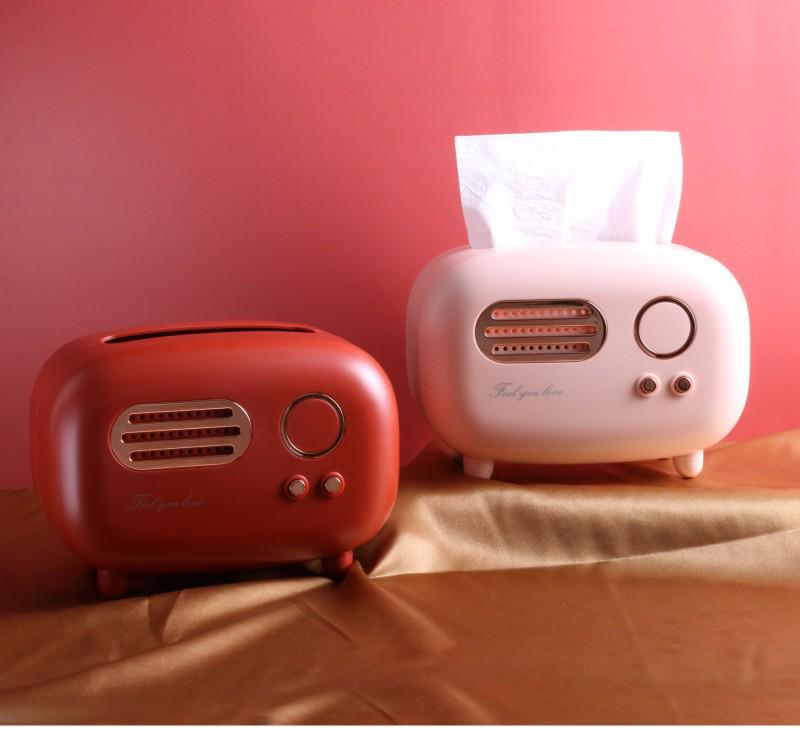 Punch-Free Retro Record Player Tissue Box - Light Luxury Storage for Home and Hotel