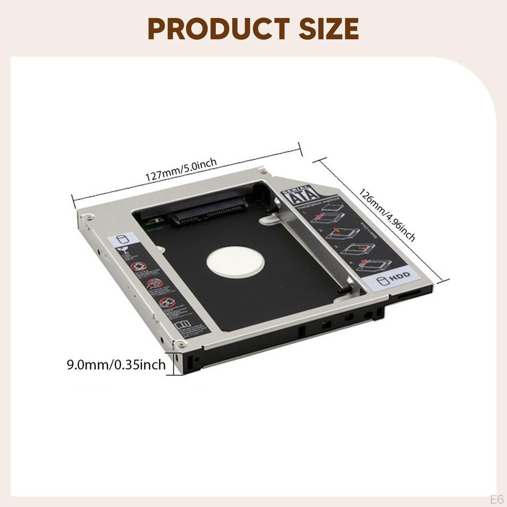 Hard Drive Adapter Tray Case Plug and Play Part Double Channel Support Enclosures for 2.5 Inch I II