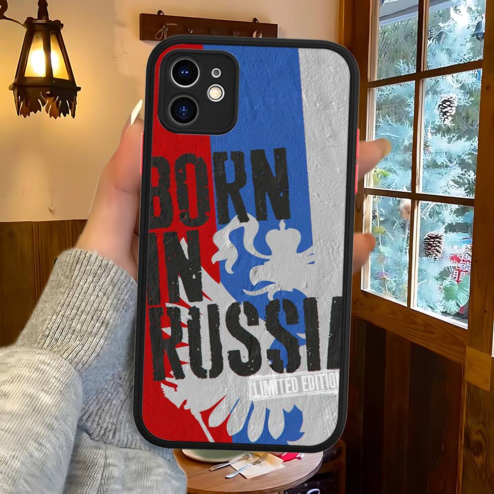 Popular Flag Of Russia For IPhone Air 16 15 14 Plus 13 12 11 Pro Max Matte Cover Jelly Shockproof Phone Case