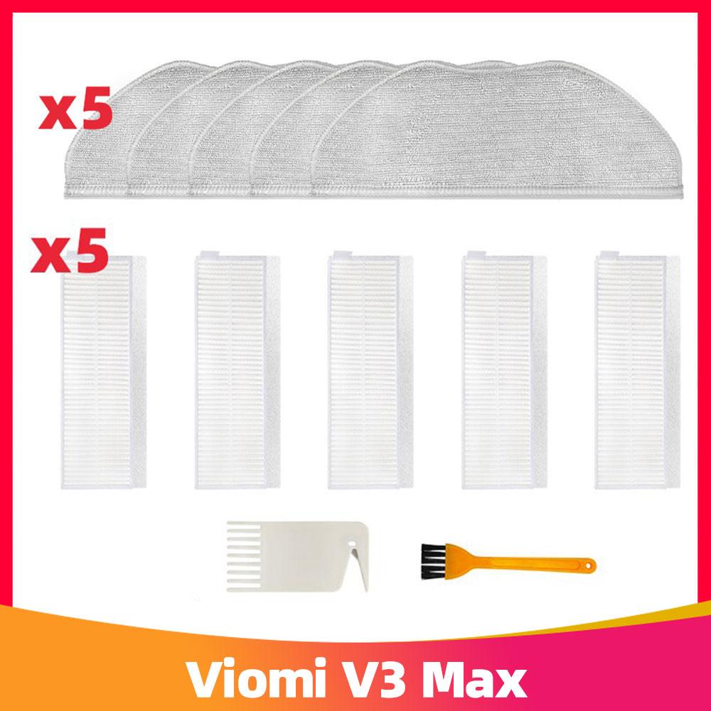 Für Xiaomi Viomi V3 Max Roboterstaubsauger Haupt-Seitenbürste Hepa-Filter Mopp-Lappen Ersatzteile Zubehör V-RVCLM27B