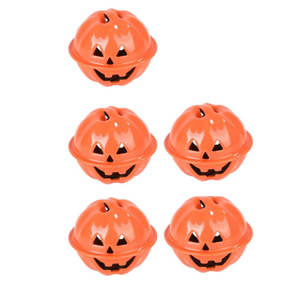 5pcs 4CM Halloween Pumpkins Bells Tree Decorations Hanging Decor